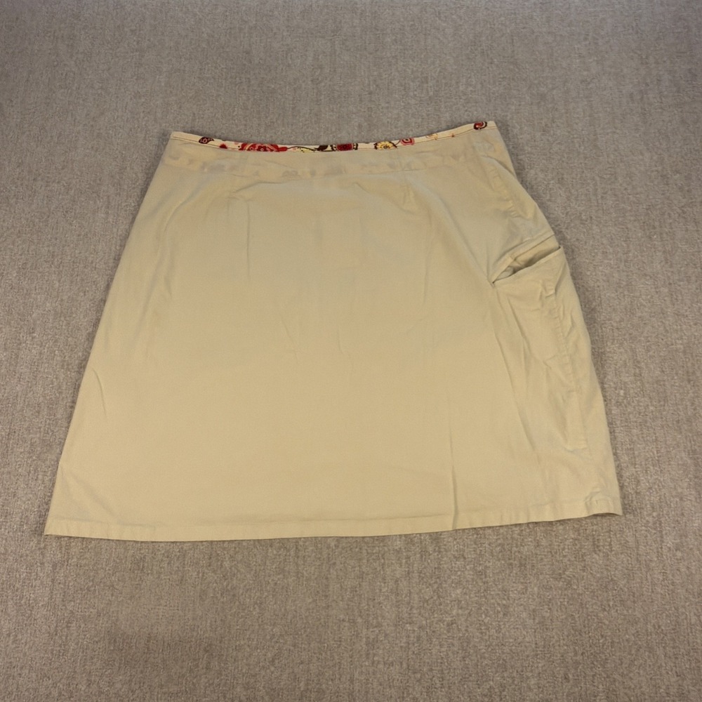 Vintage Y2K Patagonia Water Girl Organic Cotton Utility Skirt Khaki Womens 12 - Picture 11 of 11